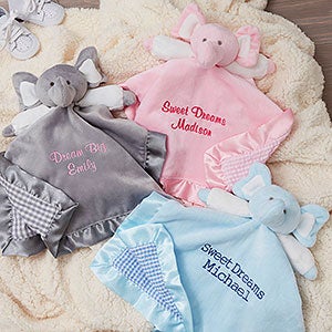 Personalized Elephant Baby Blankie 