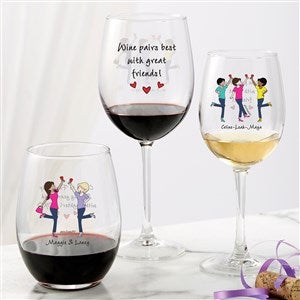 Cheers to Friendship philoSophies® Personalized Wine Glasses